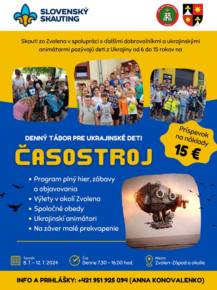 Tábor pre UA deti 2024 Časostroj web